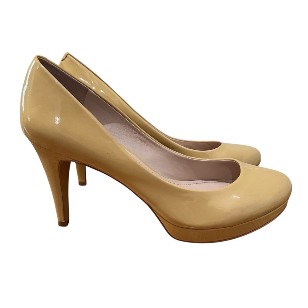 Vince Camuto Zella Patent Platform Pumps Petal Nude Beige Women’s Size 9.5